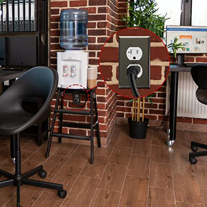 ENERLITES Duplex Receptacle Metal Wall Plate, 1-Gang, Polished Black - color: Polished Black, size: Standard Size