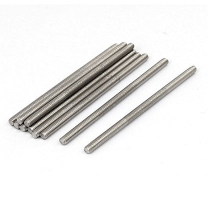 uxcell M4 x 80mm 304 Stainless Steel Fully Threaded Rod Bar Studs Hardware 10 Pcs - size: M4 x 80mm