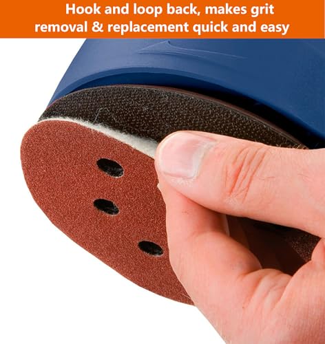5-Inch Hook and Loop Sanding Discs for Random Orbital Sander, Assorted Sandpaper 40-1000 Grits, 110 PCS - size: 40-1000