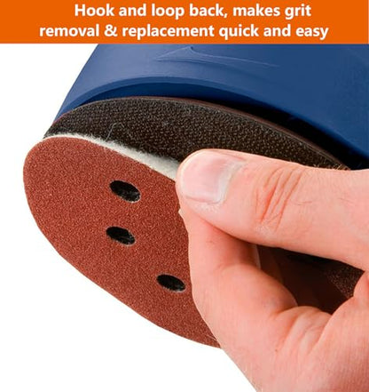 5-Inch Hook and Loop Sanding Discs for Random Orbital Sander, Assorted Sandpaper 40-1000 Grits, 110 PCS - size: 40-1000