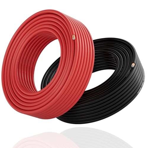16 Gauge Wire (2-Pack Red/Black Each 100 FT), 16AWG CCA, Low Voltage Automotive Primary Harness Wire for Battery, Car Audio, Remote Trailer, Security Alarm, Hook Up Electrical Wires for DIY DC - color: Black+Red, size: 100FT-2PK
