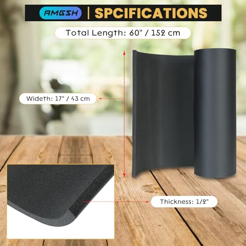 1/2" Thick X 17" Wide X 60" Long Closed-Cell Foam Neoprene Padding - size: 1/2" Thick X 17" Wide X 60" Long