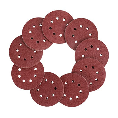 WORKPRO 80-Piece Sanding Disc Set，5-Inch 8-Hole Hook and Loop Sanding Discs, 60, 80, 100, 120, 180, 240, 320, 400 Grits Sandpaper for Random Orbital Sander(Not for Oscillating Tools or Mouse Sander) - size: 80 Count (Pack of 1)