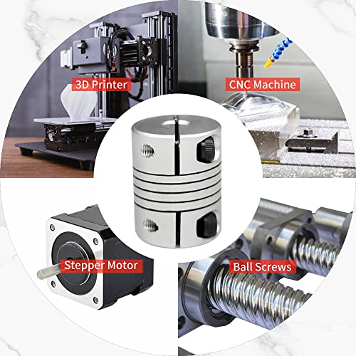 5mm to 8mm Shaft Coupler 25mm Length 20mm Diameter Flexible Beam Coupler Aluminum Alloy Joint Connector for Stepper Motor 3D Printer CNC Machine DIY Encoder - size: 5mm to 8mm