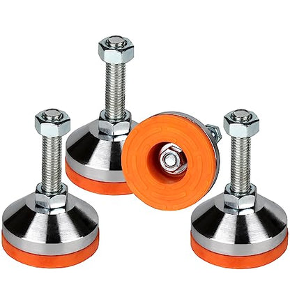 Heavy Duty Leveling feet,Leg Leveler 2.36" Dia Base,Adjustable Leveling feet M12 Thread, 1300 Lb Capacity,Capacity for Workbench, Machine, Cabinet, (D60xM12x50,4 Pack) - size: D60xM12x50,4 Pack