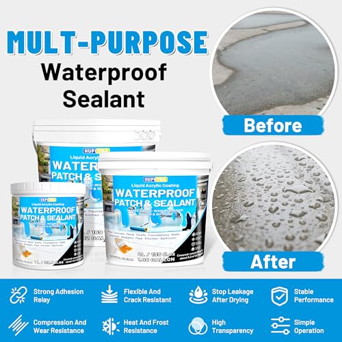 Hupeyna Waterproof Sealant, Liquid Invisible Waterproof Agent 4L