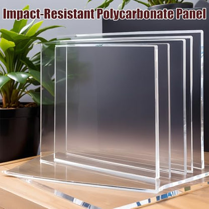 Polycarbonate Sheet, 24"x48"x0.47" Clear Flexible Plastic Sheet Panel - UV, Impact, Weather Resistant, Easy-Cut for for Craft, Picture Frames, Sign Blank, DIY Display Project - size: 24"x48"x0.47"