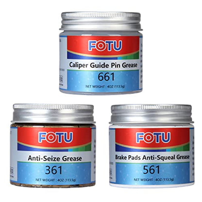 FOTU Brake Grease Kit,Caliper,Anti‑Squeal & Copper Anti‑Seize for Auto Use - color: 661+561+361 Combinatorial