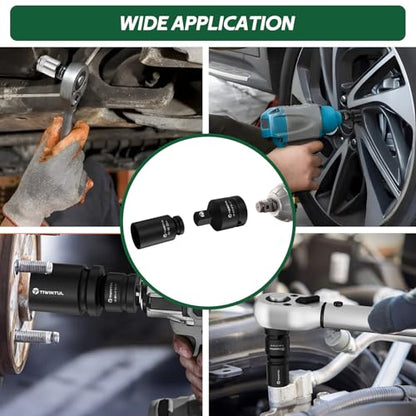 8 Pcs Impact Socket Adapter & Reducer Set, CR-MO, 1/4", 3/8", 1/2", 3/4", 1" Drive Socket Adapter Set with Blow Molded Case for Mechanic, Industrial Repair, Socket, Wrench, Driver Conversions