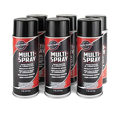 Opti-Lube Multi-Spray Dry Film Lube with Straw, 11 oz Aerosol, 6-Pack - size: 6 Pack
