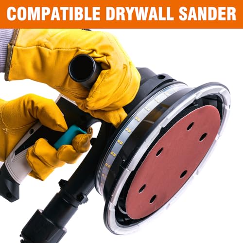 30 PCS 9 Inch Drywall Sanding Discs 180 Grit 6 Hole - color: 6 Hole, size: Grit 180