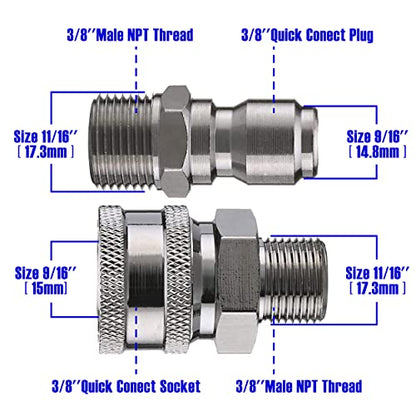 Tool Daily High Pressure Washer Ball Valve Kit, 3/8 Inch Quick Connect