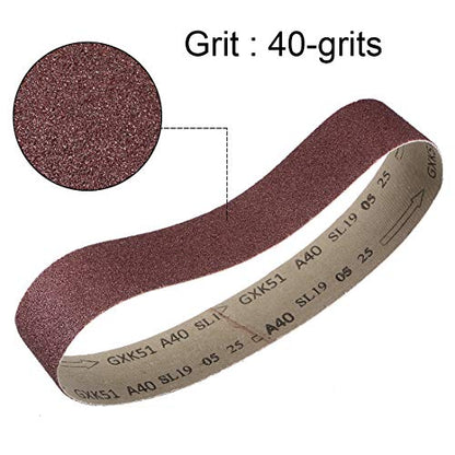 uxcell 2 x 27 Inch Sanding Belt 40 Grit Sand Belts for Belt Sander 5pcs - style: 40 Grit