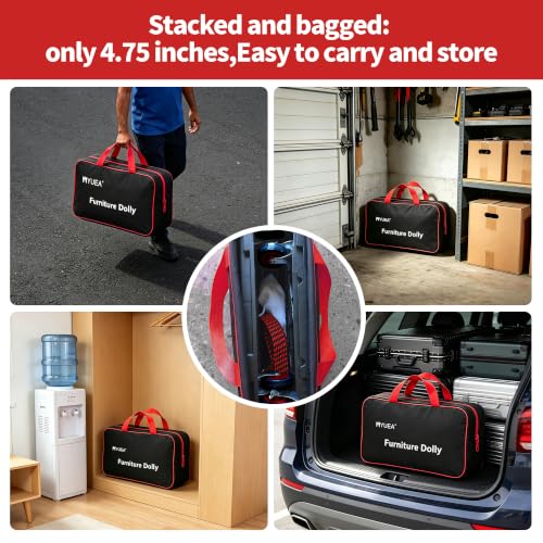 MYUEA Furniture Moving Dolly Cart With 4 Wheels 880LBS Load Pack of 2