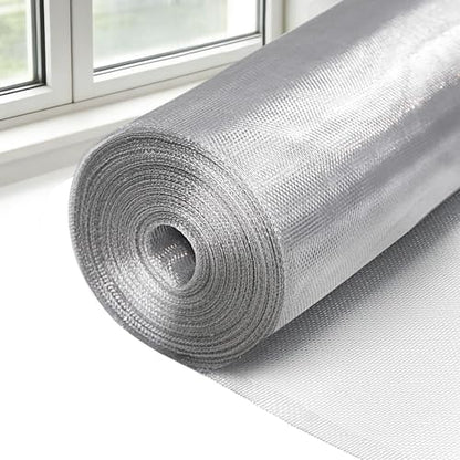 Aluminum Window Screen mesh, 4'x100' Replacement Mosquito Net Roll, Silver - color: Silver, size: 4'x100'