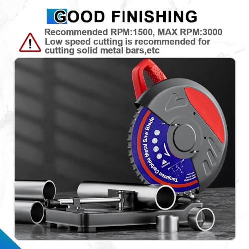 10" Metal Cutting Circular Saw Blade - BRSCHNITT Tungsten Carbide Tipped TCT Saw Blades for Iron, Iron Pipe, Ferrous Metals 50T Arbor:1-3/16"/1"/5/8" - size: 254MM（10"）