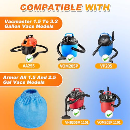 VRC2 Vacuum Filter Bags Compatible with Vacmaster 1.5 to 3.2 Gallon Vacuum