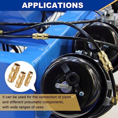 1/4" Brass Push To Connect Fittings, 5PCS DOT Air Line Fitting - color: 5PCS 1/4" Union