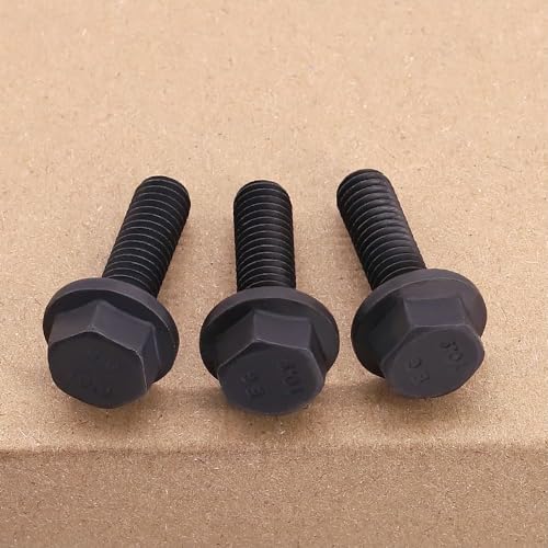 M12-1.75 x 30mm (8 pcs) Flanged Hex Bolt Screws Black Oxide Finish, 10.9 Grade Alloy Steel, Large Flange Washer Head Bolt, DIN6921/GB5789, Full Thread - size: M12-1.75 x 30mm