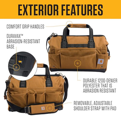 Carhartt Utility Large Tool Bag Black - color: Black, size: 16-Inch 30 Pocket
