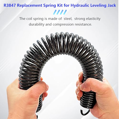 2 Pack R3847 Spring for RV Hydraulic Leveling Jacks Black 13-3/8"