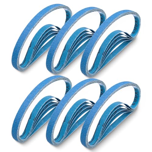 1/2x18 Inch Zirconia Sanding Belts 60 Grit, 30 Pack - color: 60 Grit, size: 1/2x18 inch