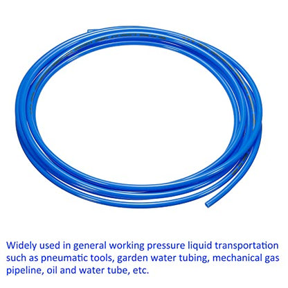 M METERXITY Pneumatic Tubing - Air Compressor PU Line Hose Apply to Water Fluid Transfer(2.5mm ID x 4mm OD, 9.8 Ft Length, Blue) - size: 2.5mm ID x 4mm OD
