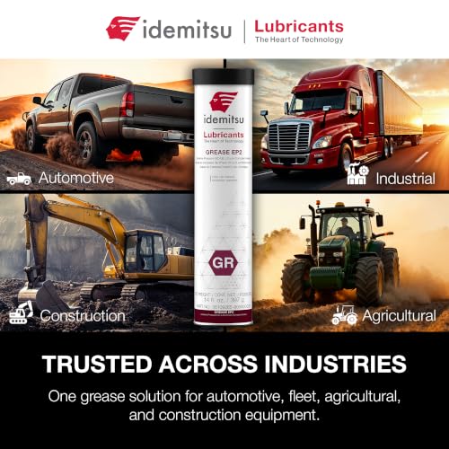 Idemitsu EP2 Red All Purpose Grease NLGI 2 – 14 oz Cartridge - size: 1 Pack