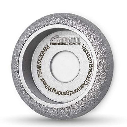 SHDIATOOL 3 Inch Profile Hand Diamond Wheel Height 20mm Convex Curve Edge Grinding for Stone Marble Granite Rock - size: Height 20mm