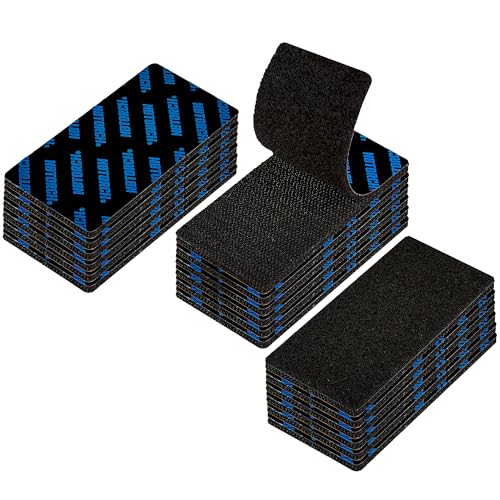 Heavy Duty Hook & Loop Strips with Adhesive, Black, 4”x 2”, 18 Sets - color: 4 X 2 in, 18 Sets, size: Sheets