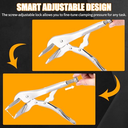10" Locking Sheet Metal Clamp, 4 Pack Welding Locking Pliers