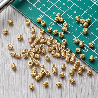 Yaocom 300 Pcs M3 Threaded Inserts M3 x D4.5 x L4 Heat Set Inserts - size: M3 X D4.5 X L4