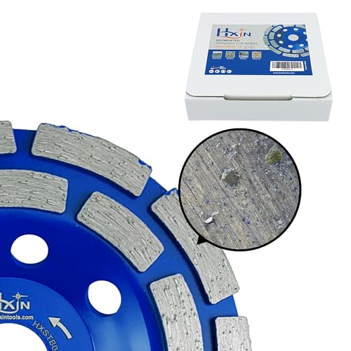 NBB Diamond Surface Grinding Wheel Diamond Cup Grinding Disc Double Row Cutters 5" with 7/8" bore General Purpose Grinding Dry or Wet for Stone Concrete Granite Marble Ceramic Tile Cement - style: Double 125mm
