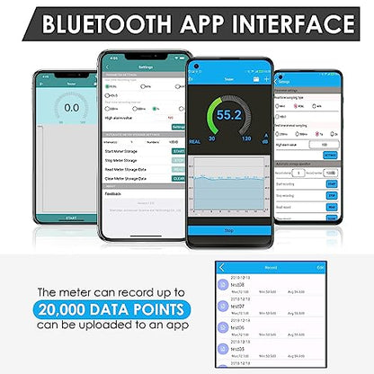 Decibel Meter Wireless Sound Decibel Meter with App Data Logging Bluetooth Portable Sound Level Meter 30~130dBA High Accuracy SPL Meter for Classroom, Office, Home and etc. - color: Bluetooth Sound Level Meter