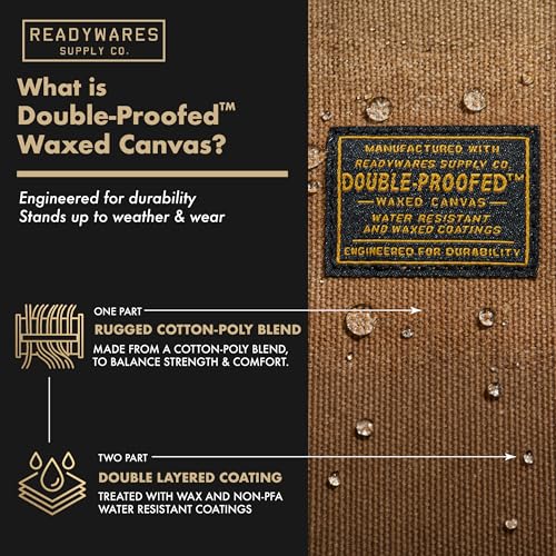 Readywares 16" Utility Bag | Waxed Canvas Medium Heavy Duty Tool Bag - size: 16" Utility Bag