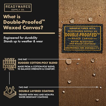 Readywares 16" Utility Bag | Waxed Canvas Medium Heavy Duty Tool Bag - size: 16" Utility Bag
