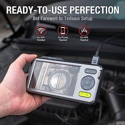 Teslong 5mm Dual Lens Borescope Camera for Home/Automotive/Pipe/Car/Wall - size: 5FT