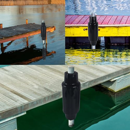 Dock Bumpers for Poles 2/4/6 Pack, Dock Post Bumpers 2" Diameter, Dock Bumpers for Docking Pole Bumpers for Post Slip-on Vertical Soft UV-Resistant Marine Grade Vinyl Black/White/Blue/Grey/Red/Purple - style: Black-2 Pack-Large