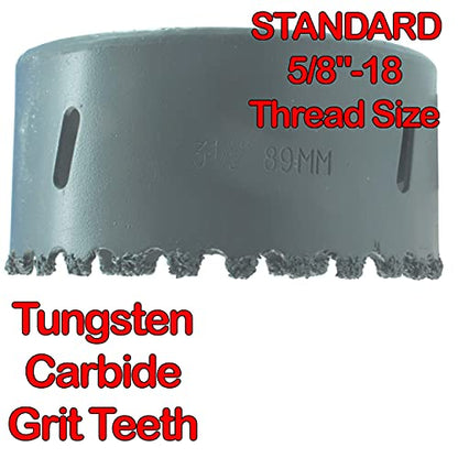 3 1/2" Carbide Hole Saw Bit Concrete Brick and Recessed Lights use only with Arbor That has Locking Pins Carbide Hole Cutter for Stucco Fiberglass Reinforced Plaster Drywall and Cement Block for Pipe - size: 89mm (3 1/2in), style: Brick HoleSaw No Adaptor