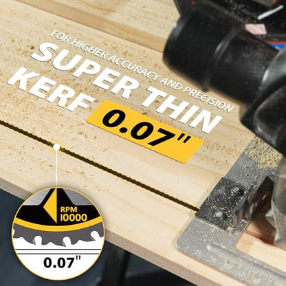 TOLESA 6 1/2 Circular Saw Blades, 60T for Wood and Plywood, 3-Pack - size: 6-1/2'' 60T