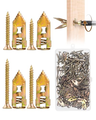 180pcs 4 Sizes Self Drilling Drywall Anchors with Screws Kit, Heavy Duty Zinc Alloy Hollow Wall Anchors, Sheetrock Plasterboard Anchors 0.47x1.18inch, No Drill Self Tapping Dry Wall Screw Anchor Set - size: 180Pcs 4 Size Kit