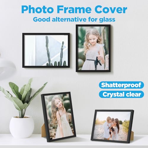 10 Pack Clear Acrylic Sheets, 12x8 Inch 0.08” Thick (2mm) Transparent Plastic Plexi Glass Boards for Laser Engraving Cutting Crafting DIY Projects Display Case Sign