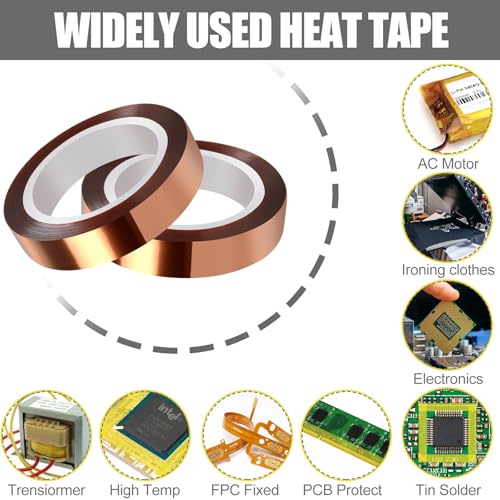 6 Rolls Heat Tape, High Temperature Heat Resistant Tape for Sublimation