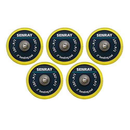 5Pcs 2-Inch Dual-Action Hook & Loop Backing Plate for Sanders and Polishers, 1/4"-20 Thread | 15,000 RPM - color: 2 Inch / Yellow, size: 1/4"-20 Thread