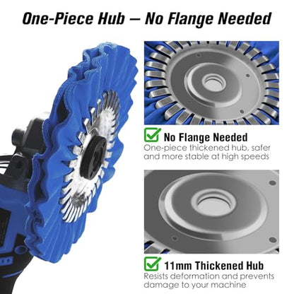 9PCS Aluminum Polishing Kit,Buffing Wheel with Solid One-Piece Hub - size: 9PCS Complete Set