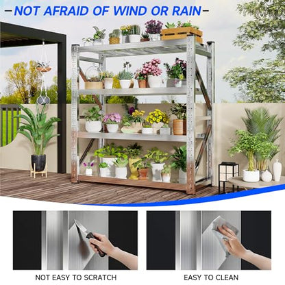 Heavy Duty Stainless Steel Shelving Unit, 2200 LBS Total Load Capacity - color: Stainless Steel, size: 23.7"Dx68.9"Wx70.9"H
