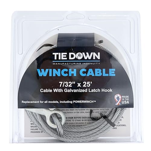 Tie Down Engineering 59395 Winch Cable 7/32" x 25' - size: 7/32 in x 25 ft