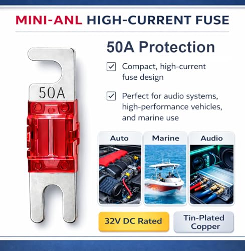 MGI SpeedWare Mini-ANL 12vDC Inline Fuse Holder, Surface Mount with Cover (Without Fuse) - size: Without fuse