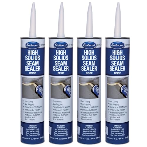 Eastwood Flexible Insulated Waterproof Beige Seam Sealer Cartridge Floor Trunk Fender | 4 Pack - color: Beige, size: 40.4 Fl Oz (Pack of 4)