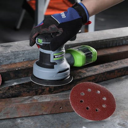 WORKPRO 150 Pack 5 Inch Sanding Discs Sandpaper, 8-Hole Hook and Loop